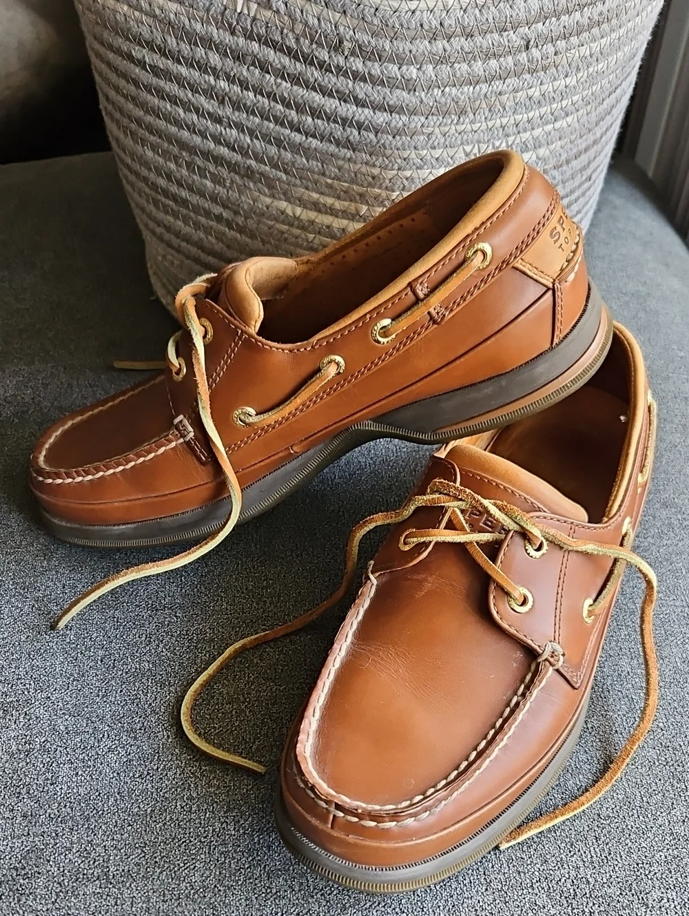 Sperry Gold Cup Vibram Boat Shoes Premium Leather Size 8M
